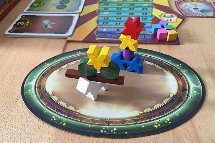 Kunststücke in Meeple Circus.