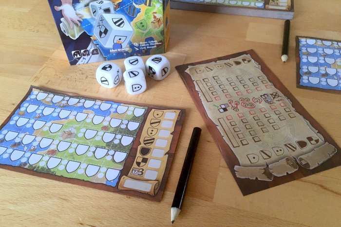 Kingdomino als Roll & Write Spiel