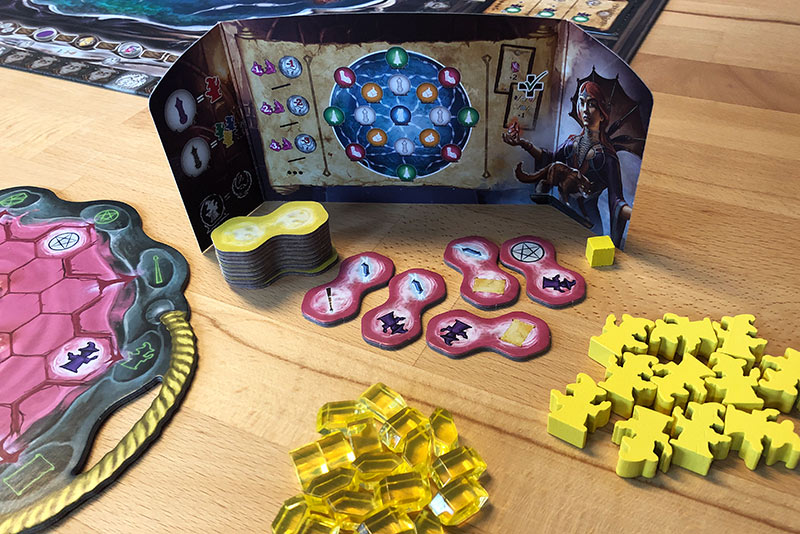 Witchstone Spiel Hexplättchen